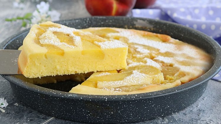 Clafoutis aux pêches Cyril Lignac