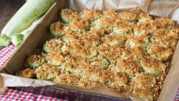 Courgettes gratinées au four