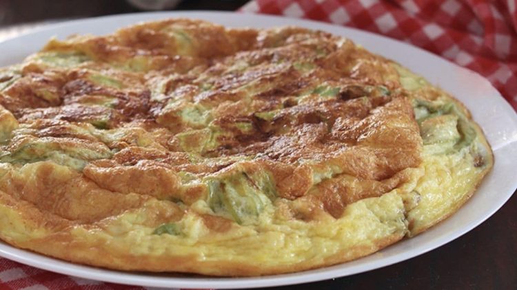 Omelette aux fleurs de citrouille