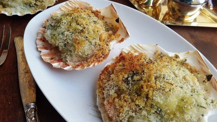 coquilles Saint-Jacques gratinées au citron