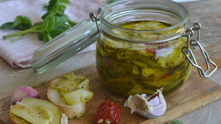 Courgettes à l'huile