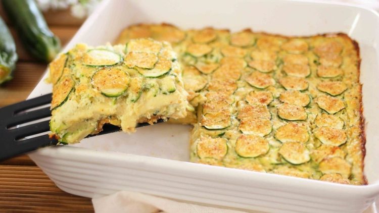 Flan filant de courgettes au four