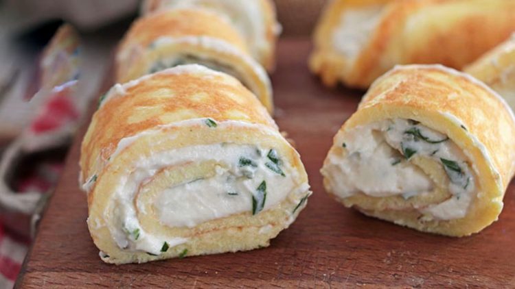 petits rouleaux d’omelette