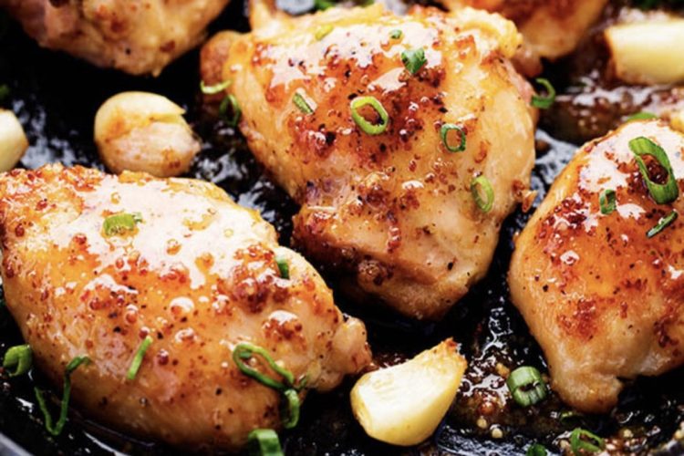 Poulet au miel et à la moutarde