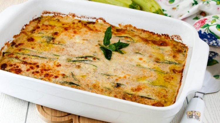 Parmigiana blanche de courgettes
