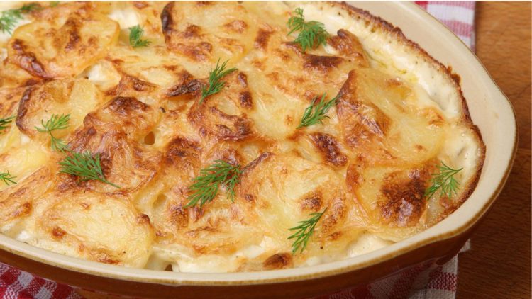 Gratin de pommes de terre au poulet