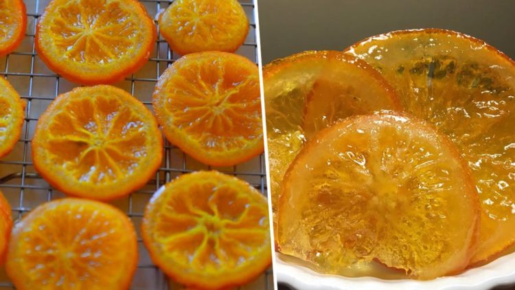 oranges confites en tranches sans sucre
