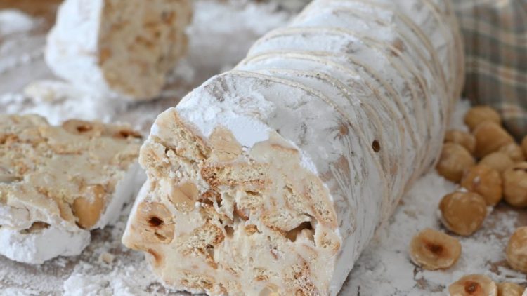 saucisson au chocolat blanc