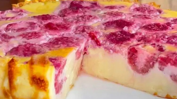 flan aux framboises sans farine
