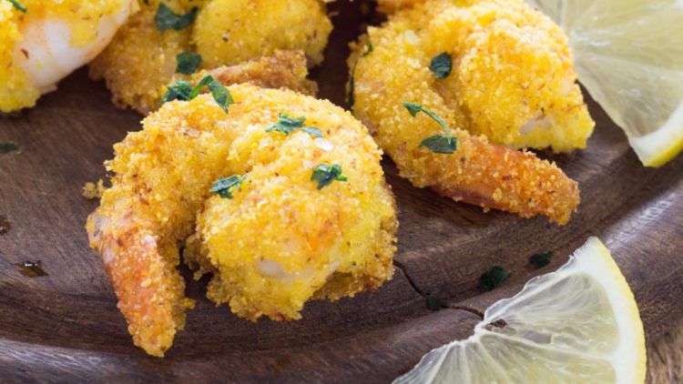 crevettes panées au citron