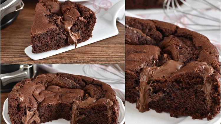 Gâteau au Nutella mélangé