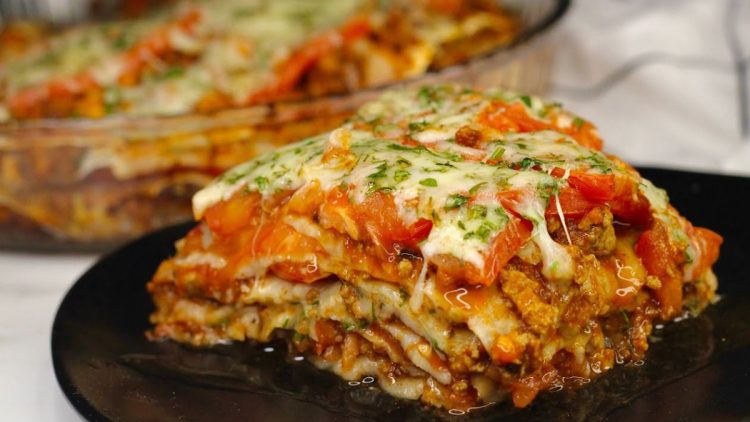 lasagnes de piadina à la bolognaise