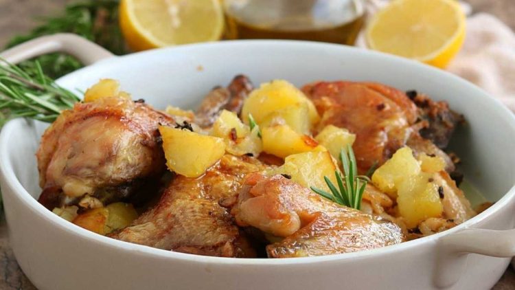 poulet rôti aux pommes de terre