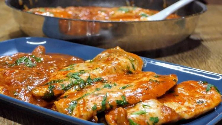Blanc de poulet au pesto de légumes