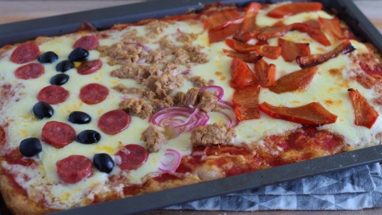 pizza rectangulaire maison
