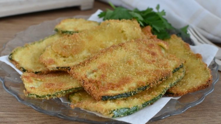 tranches de courgettes au parmesan