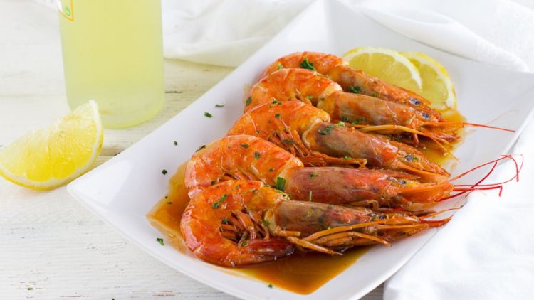 crevettes au limoncello