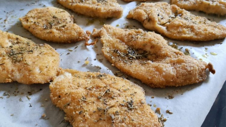 Escalopes de poulet au four