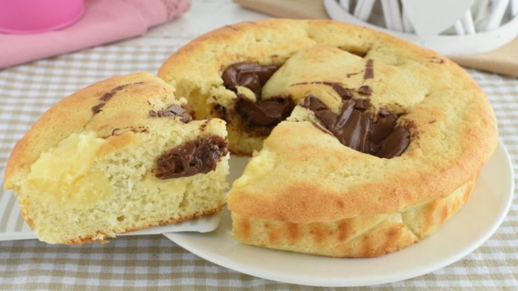 gâteau Nua à la crème pâtissière et au Nutella