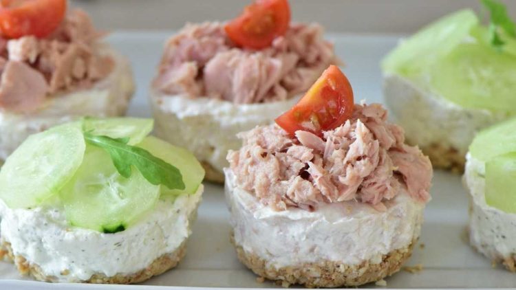 mini cheesecakes salés au thon