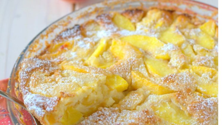 tarte moelleuse aux pêches