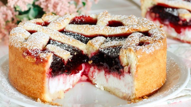 Tarte ricotta et confiture