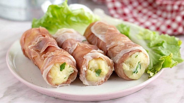 Cannoli de pommes de terre et speck