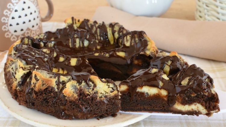 Gâteau au chocolat et crème mascarpone