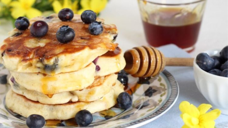 pancakes aux myrtilles