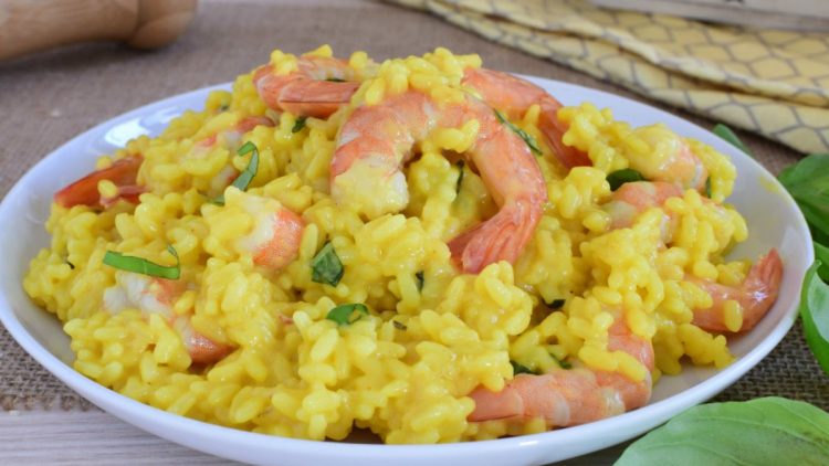 risotto aux crevettes et safran