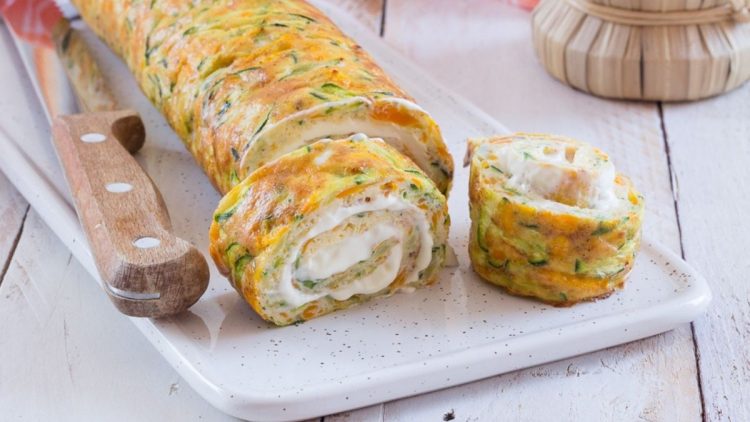 roulé de légumes farci au fromage