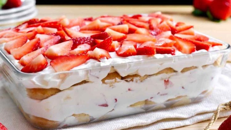 tiramisu aux fraises au mascarpone