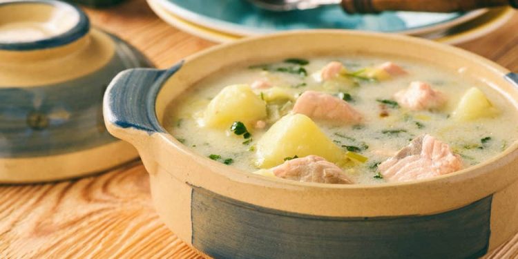 Blanquette de saumon aux poireaux