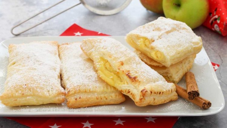 Feuilletées aux pommes crème et cannelle