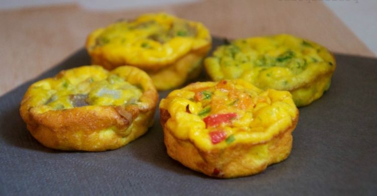 Petites omelettes aux légumes