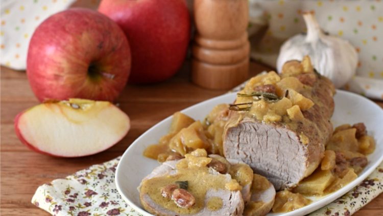 rôti de porc aux pommes  