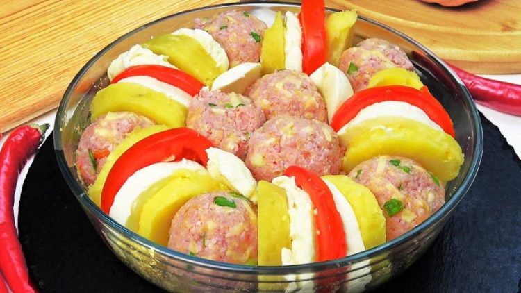 Boulettes de jambon et pommes de terre