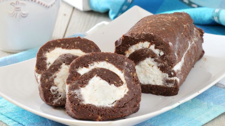 roulé sans cuisson au chocolat