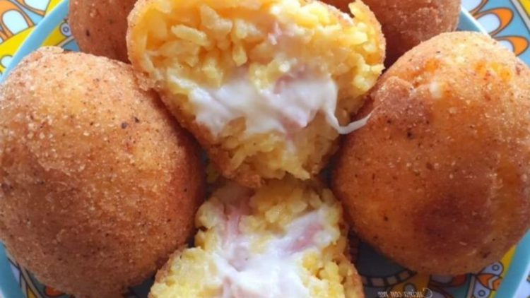 arancini à la béchamel et au jambon cuit