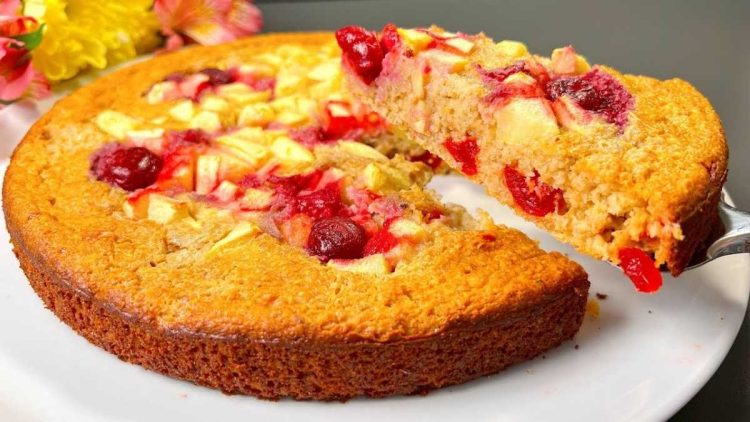 Gâteau aux pommes et aux flocons d’avoine