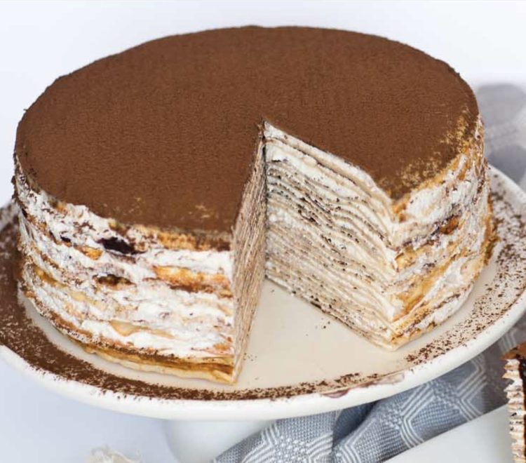 Gâteau de crêpes façon tiramisu