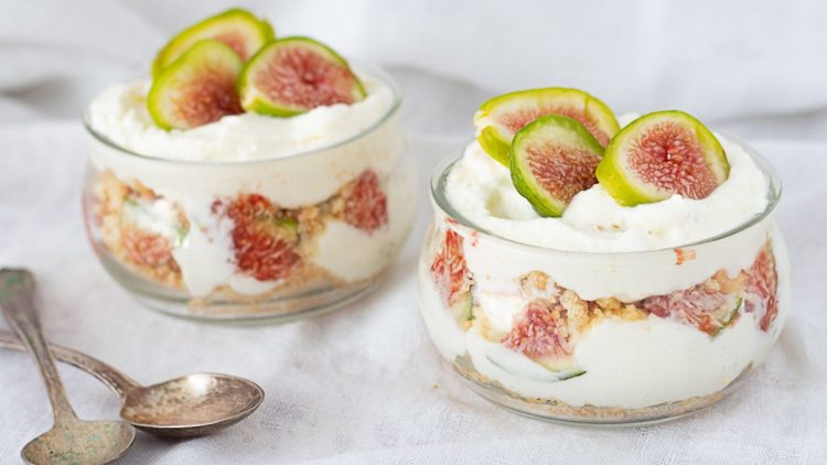 verrines figues et crème de mascarpone