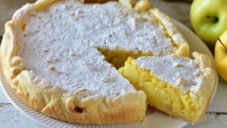 Tarte aux pommes et au riz