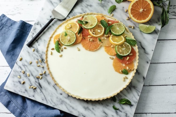 Tarte panna cotta aux agrumes
