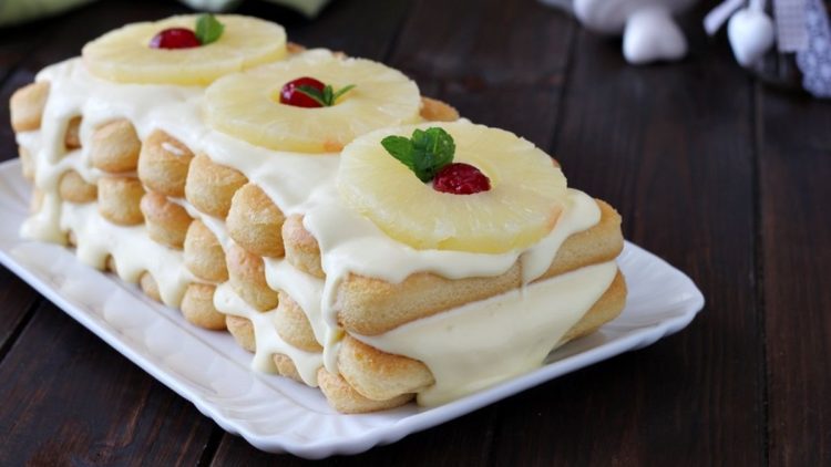 Tiramisu à l'ananas crémeux