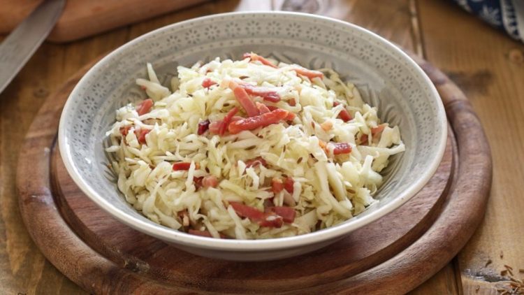 salade de chou blanc au speck