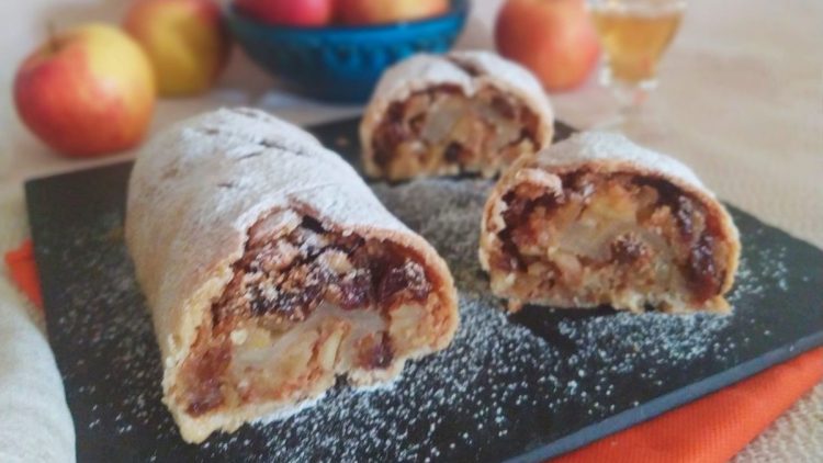 strudel aux pommes et aux noix