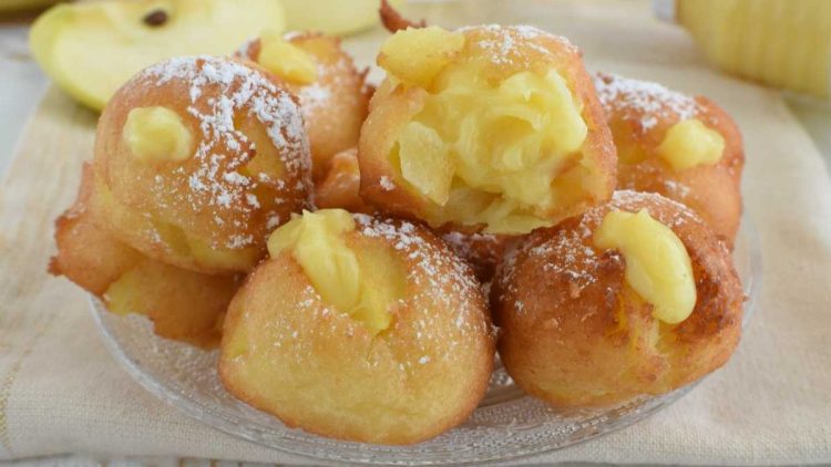 Beignets pommes et crème