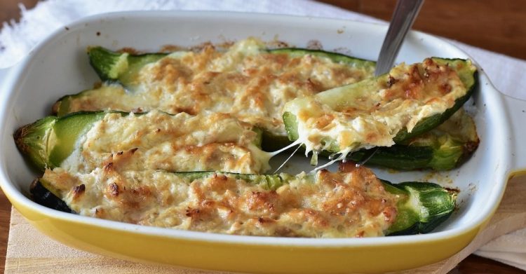Courgettes farcies au fromage asiago et thon