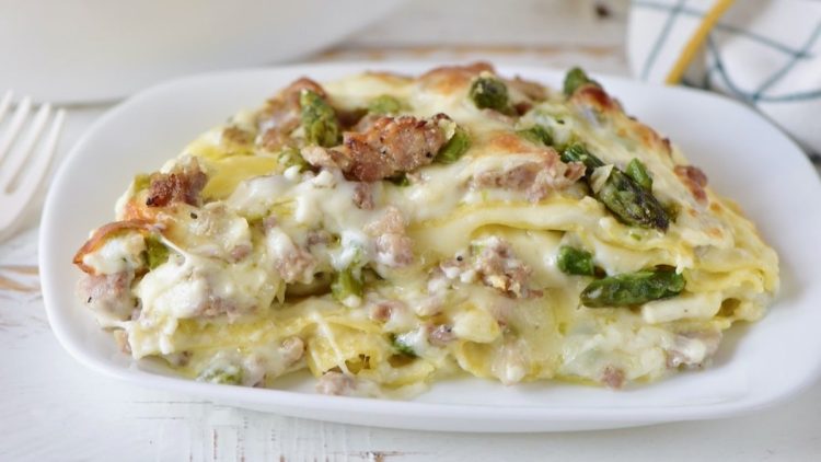 Lasagnes Saucisse et asperges vertes